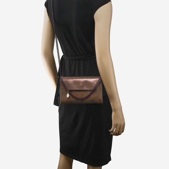 NWT Stella McCartney Falabella Vegan Leather Crossbody Burgundy - Picture 3 of 9